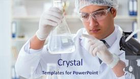  Presentation with water contamination - Beautiful slides featuring point pollution - young researcher scientist doing backdrop and a sky blue colored foreground