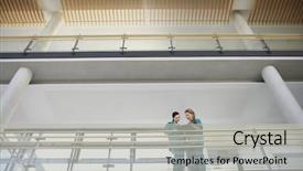  Presentation with low angle view of volleyball - Colorful slide set enhanced with medical workers looking at chart backdrop and a light gray colored foreground