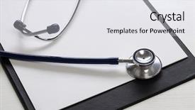  Presentation with medical clipboard - Theme consisting of medical writing - black clipboard with stethoscope medicine background and a  colored foreground