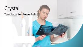  Presentation with medical - Audience pleasing PPT theme consisting of medical x-ray at dental backdrop and a lemonade colored foreground