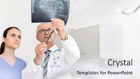  Presentation with dental - PPT theme enhanced with medical x-ray at dental background and a  colored foreground
