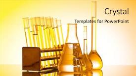  Presentation with lab - Amazing PPT theme having chemical lab with glass tubing backdrop and a blonde colored foreground