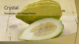  Presentation with citrus - Cool new slides with medicament - fresh green whole and half backdrop and a yellow colored foreground