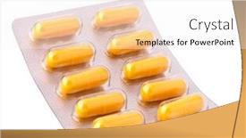  Presentation with medicament - Amazing slide deck having medicament-caplet-blister-isolated backdrop and a sky blue colored foreground