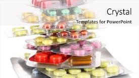  Presentation with capsules - Amazing theme having medicamentos - capsules and pills packed backdrop and a white colored foreground