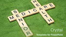  Presentation with older health - Beautiful presentation design featuring medicare-and-health-care backdrop and a tawny brown colored foreground