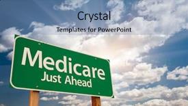  Presentation with medicare - Presentation theme enhanced with medicare green road sign background and a teal colored foreground