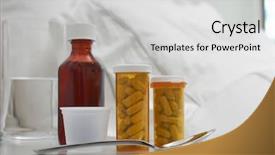  Presentation with preanesthetic medication - Amazing presentation theme having medication on bedside table close backdrop and a  colored foreground