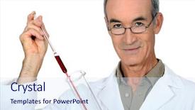  Presentation with scientist - Slide deck having medication errors - male scientist conducting experiment background and a sky blue colored foreground