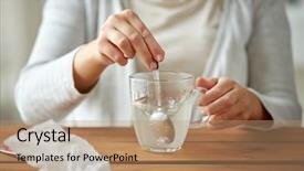  Presentation with tissue paper - Slides having medication in cup with spoon background and a coral colored foreground