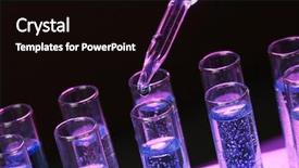  Presentation with black liquid - PPT theme consisting of medication lab - test-tubes with liquid on black background and a black colored foreground