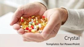  Presentation with old people - Slides having medication older person - old age medicine drugs healthcare background and a coral colored foreground