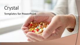  Presentation with drugs - Presentation theme having medication older person - old age medicine drugs healthcare background and a  colored foreground