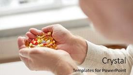  Presentation with old age - Amazing PPT layouts having medication older person - old age medicine drugs healthcare backdrop and a coral colored foreground