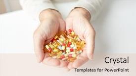 Presentation with old age - Colorful slides enhanced with medication older person - old age medicine drugs healthcare backdrop and a coral colored foreground