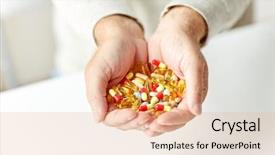  Presentation with drugs - PPT theme having medication older person - old age medicine drugs healthcare background and a  colored foreground