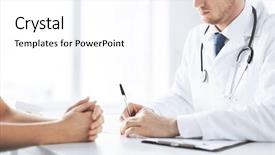  Presentation with taking notes - Amazing PPT layouts having medication rx - close up of patient backdrop and a white colored foreground