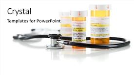  Presentation with labels - Cool new presentation theme with medication rx - group of non-proprietary medicine prescription backdrop and a white colored foreground