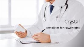  Presentation with prescription medication - PPT theme enhanced with sparkle - black paper notebook with blank background and a dark gray colored foreground
