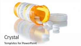  Presentation with prescription medication - Audience pleasing PPT layouts consisting of medication rx - non-proprietary medicine prescription bottle backdrop and a white colored foreground