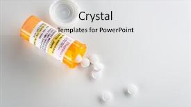  Presentation with prescription medication - PPT layouts having medication rx - non-proprietary medicine prescription bottle background and a white colored foreground