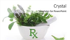  Presentation with porcelain - Cool new theme with medication rx - porcelain mortar with rx symbol backdrop and a white colored foreground