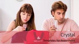  Presentation with first aid kit - Theme having medication safety - young family getting treatment background and a  colored foreground