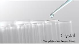  Presentation with pipette - Slide deck featuring medication solutions - pipette dropping sample into test background and a light gray colored foreground