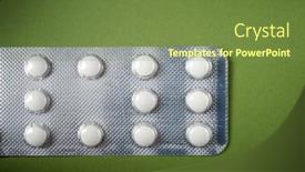  Presentation with medication - Theme consisting of medication-tablets-packed-in-blister background and a tawny brown colored foreground