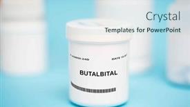  Presentation with tablet capsule - PPT layouts consisting of medication-used-for-the-relief background and a light blue colored foreground