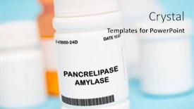  Presentation with enzyme - Presentation theme consisting of medication-used-to-help-digest background and a white colored foreground