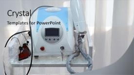  Presentation with salon - Presentation featuring laser tattoo removal machine background and a light blue colored foreground