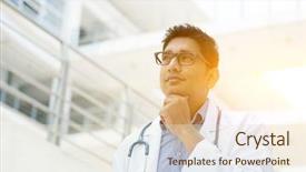  Presentation with asian doctor - Presentation design consisting of medicen plant - portrait of asian indian medical background and a lemonade colored foreground