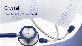  Presentation with calculator - Cool new slides with medicina preventiva - stethoscope and the strip backdrop and a sky blue colored foreground