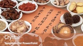  Presentation with food body - Theme with medicinal functions to maintain background and a red colored foreground