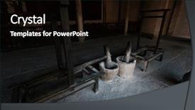  Presentation with fermentation - Cool new presentation theme with medicinal grinder - traditional chinese wine fermentation cans backdrop and a  colored foreground