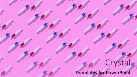  Presentation with blue pink - Amazing slides having medicinal-pattern-from-disposable-sterile backdrop and a lavender colored foreground