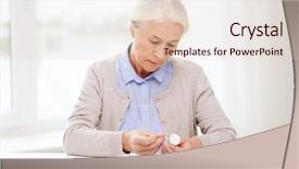  Presentation with home health care - Colorful theme enhanced with medicine age diabetes health care backdrop and a lemonade colored foreground