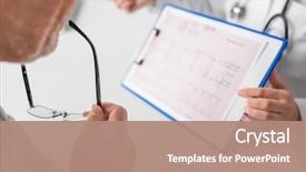  Presentation with health care - Audience pleasing PPT theme consisting of medicine age health care cardiology backdrop and a coral colored foreground