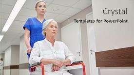  Presentation with health-care - Presentation theme having medicine-age-support-health-care background and a light gray colored foreground