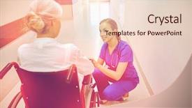  Presentation with nurse care - Cool new theme with medicine age support health care backdrop and a lemonade colored foreground