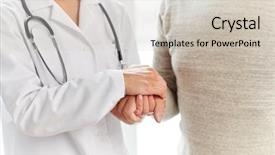  Presentation with pregnancy medicine healthcare and people - PPT theme with concept - close up of doctor background and a soft green colored foreground