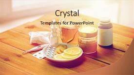  Presentation with traditional medicine medicine - Beautiful presentation theme featuring medicine and flu concept - drug backdrop and a lemonade colored foreground