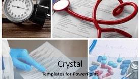  Presentation with health care - Colorful PPT layouts enhanced with medicine and health care concept backdrop and a light blue colored foreground