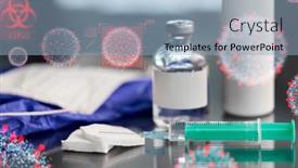  Presentation with healthcare - Beautiful theme featuring medicine-and-healthcare-concept-close backdrop and a light blue colored foreground