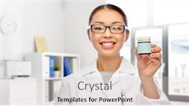  Presentation with asian doctor - Theme having medicine-and-healthcare-concept-close background and a lemonade colored foreground