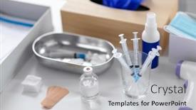  Presentation with healthcare - Presentation design having medicine-and-healthcare-concept-close background and a light gray colored foreground