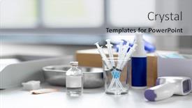  Presentation with medicine - PPT layouts enhanced with medicine-and-healthcare-concept-close background and a light gray colored foreground