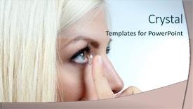  Presentation with vision lens - Presentation having medicine-and-vision-concept-young background and a sky blue colored foreground