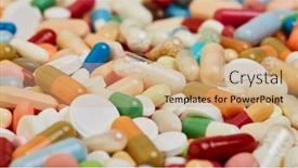  Presentation with drugs - Amazing PPT theme having medicine-background-with-a-lot backdrop and a coral colored foreground